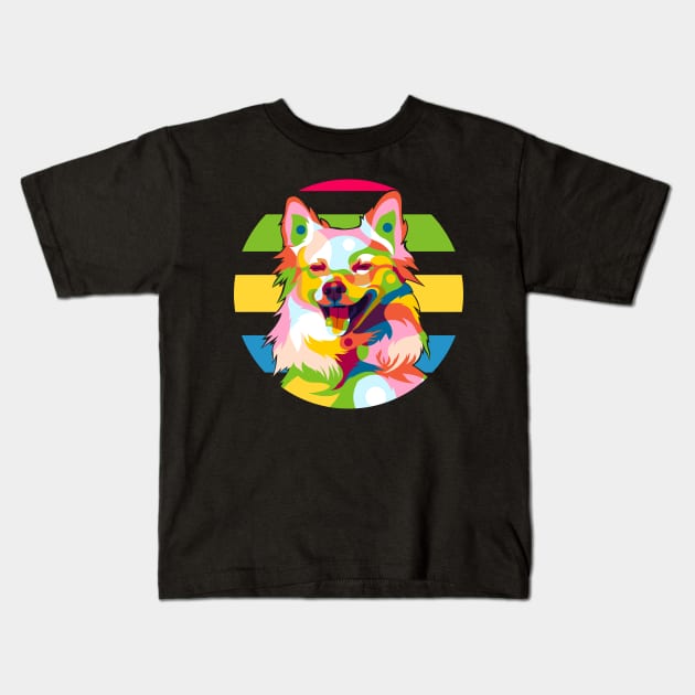 Cute Little Dog Expression Kids T-Shirt by wpaprint